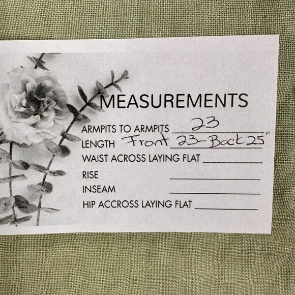 Zara Sage Green Oversized Linen Long Sleeve-Slit Blouse Size Small - Picture 14 of 15